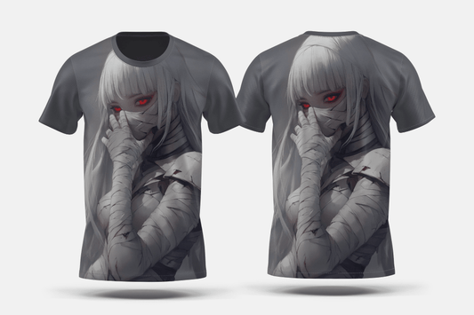 Next Print Halloween scene illustration in anime style Printed t-shirt - Next Print