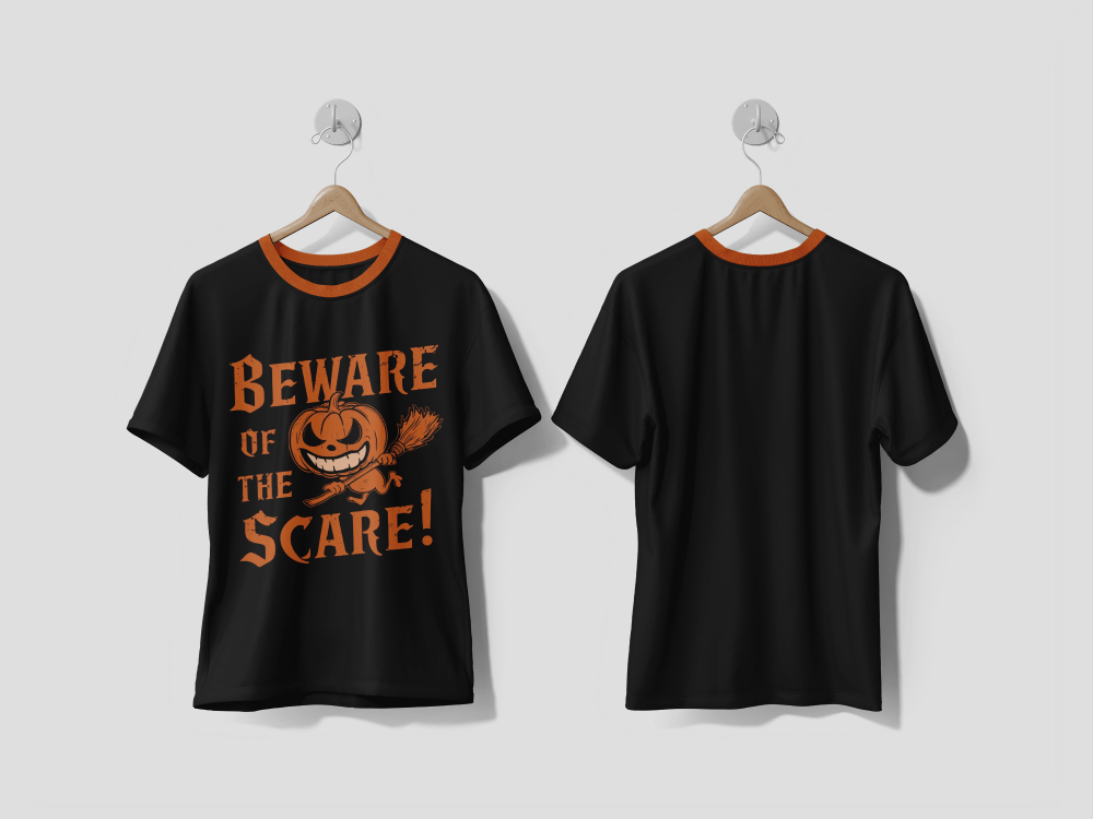 Next Print Halloween T-shirt design costume template Happy Halloween scary trendy vector t-shirt design - Next Print
