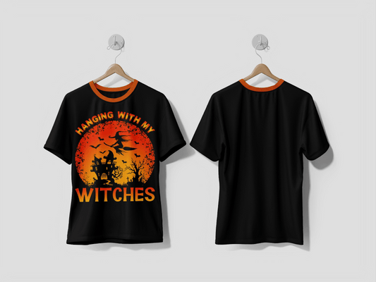 Next Print Hanging With My Witches, Halloween T Shirt Design - Next Print