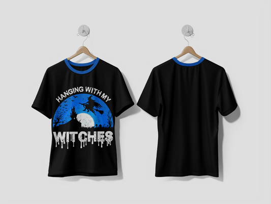 Next Print Hanging With My Witches Halloween T shirt Design, Vector Graphic Design - Next Print