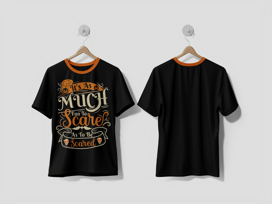 Next Print Happy Halloween t shirt design with Halloween elements or Hand drawn Halloween typography design Printed t-shirt - Next Print