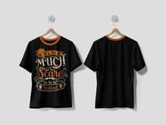 Next Print Happy Halloween t shirt design with Halloween elements or Hand drawn Halloween typography design Printed t-shirt - Next Print