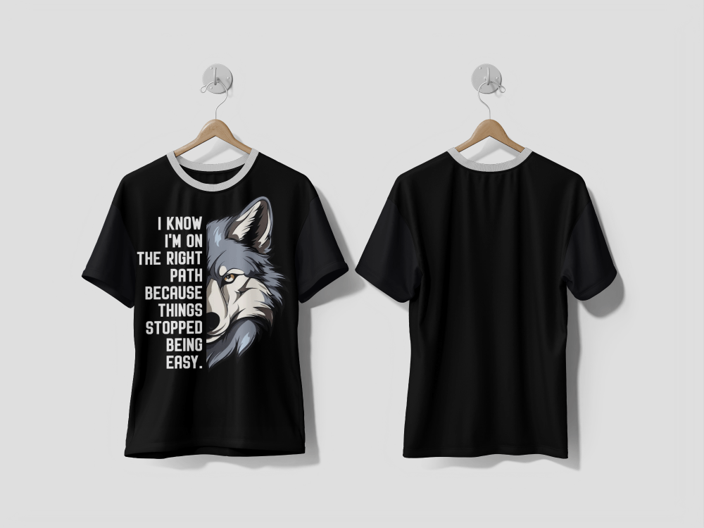 NEXT PRINT "I Know I'm On The Right Path Because Things Stopped Being Easy colorful Graphic" T-Shirt - Next Print