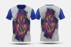 Next Print Illustration of Lord Ganpati background for Ganesh Chaturthi festival of India Printed t-shirt - Next Print