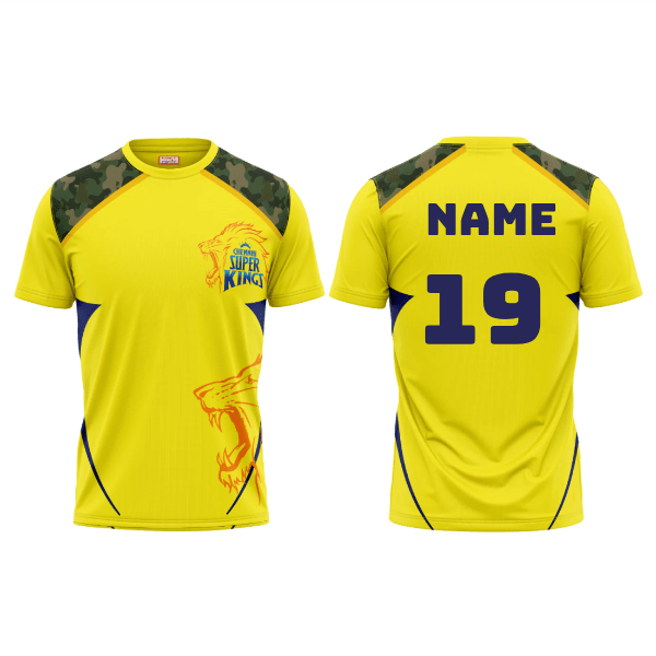 Next Print Ipl Chennai Customisable round neck jersey - Next Print
