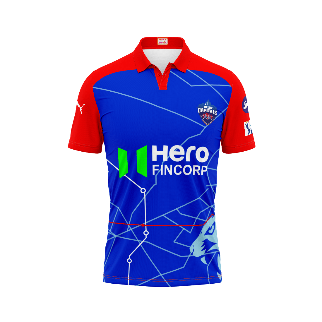 Next Print Ipl Delhi Capitals Printed Polo Collar Jersey - Next Print