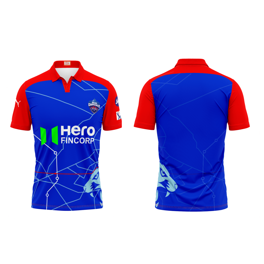Next Print Ipl Delhi Capitals Printed Polo Collar Jersey - Next Print