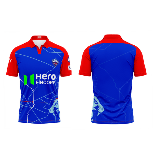 Next Print Ipl Delhi Capitals Printed Polo Collar Jersey - Next Print