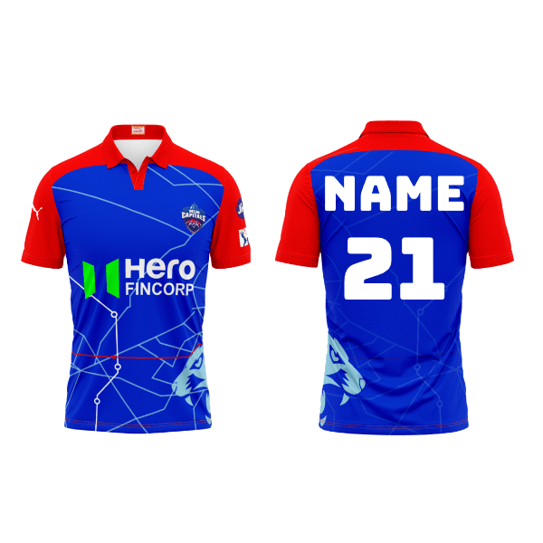 Next Print Ipl Delhi Capitals Printed Polo Collar Jersey - Next Print