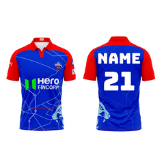 Next Print Ipl Delhi Capitals Printed Polo Collar Jersey - Next Print