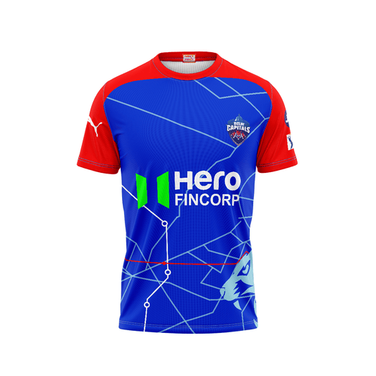 Next Print Ipl Delhi Capitals Printed Round Neck Jersey - Next Print