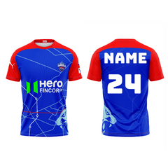 Next Print Ipl Delhi Capitals Printed Round Neck Jersey - Next Print
