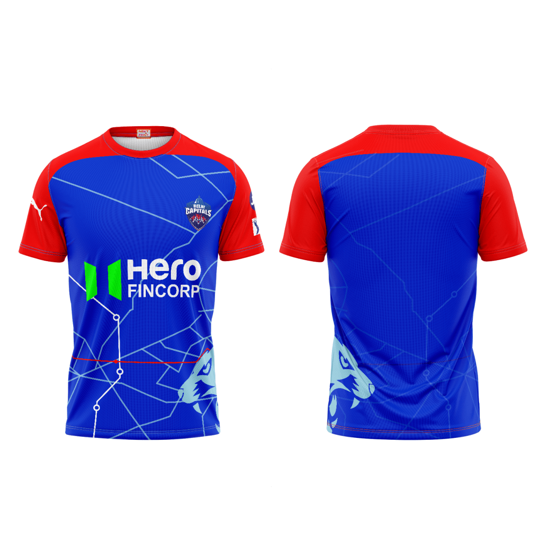 Next Print Ipl Delhi Capitals Printed Round Neck Jersey - Next Print