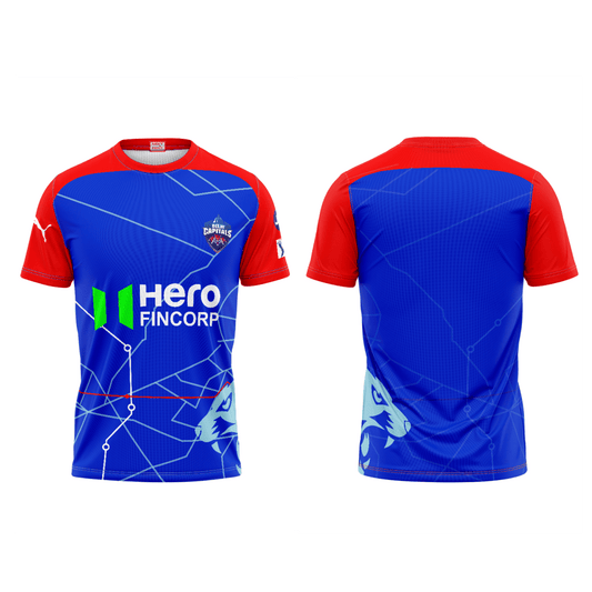 Next Print Ipl Delhi Capitals Printed Round Neck Jersey - Next Print