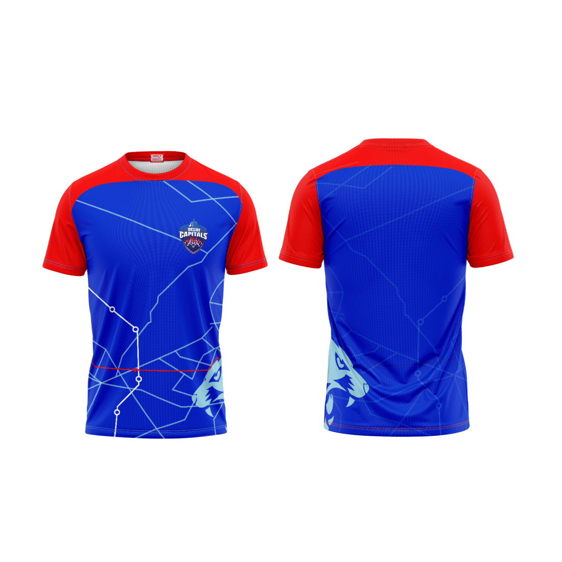Next Print Ipl Delhi Capitals Printed Round Neck Jersey - Next Print