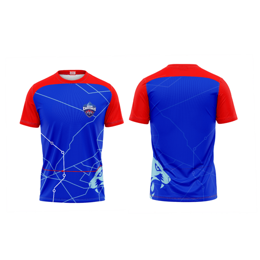 Next Print Ipl Delhi Capitals Printed Round Neck Jersey - Next Print