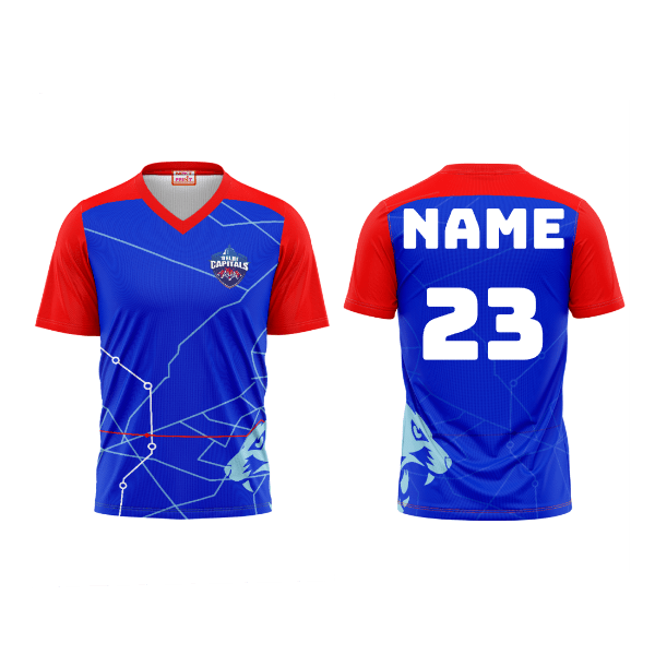 Next Print Ipl Delhi Capitals Printed V Neck Jersey - Next Print