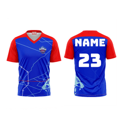 Next Print Ipl Delhi Capitals Printed V Neck Jersey - Next Print