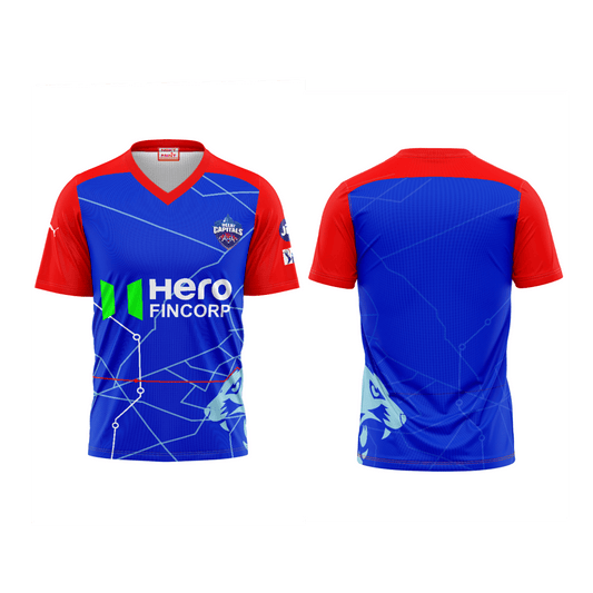 Next Print Ipl Delhi Capitals Printed V Neck Jersey - Next Print
