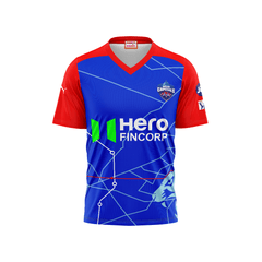 Next Print Ipl Delhi Capitals Printed V Neck Jersey - Next Print