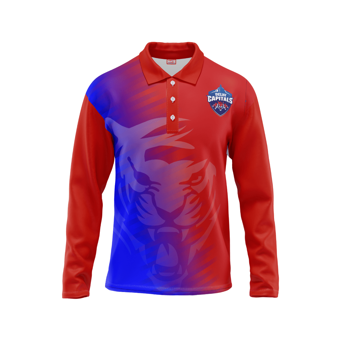 Next Print Ipl Delhi Customisable Polo neck Full Sleeves jersey - Next Print