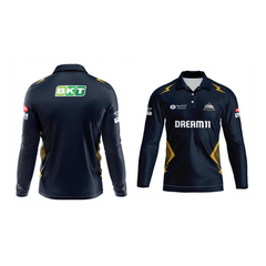 Next Print Ipl Gujrat Polo collar full sleeves jersey - Next Print