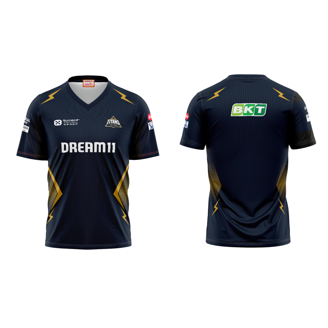 Next Print Ipl Gujrat V Neck jersey - Next Print