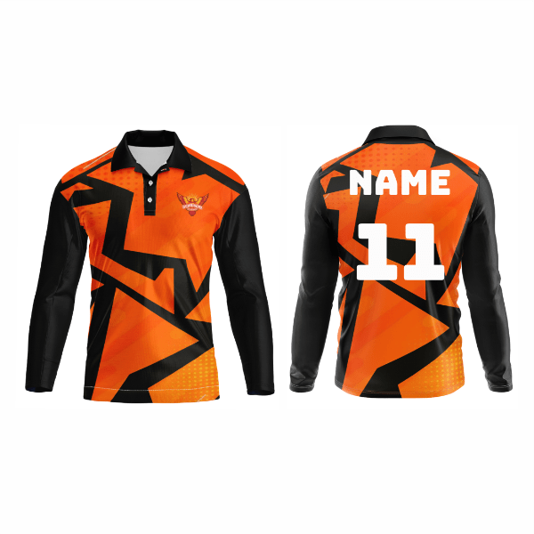 Next Print Ipl Hyderabad Printed Polo Collar full sleeves Jersey - Next Print