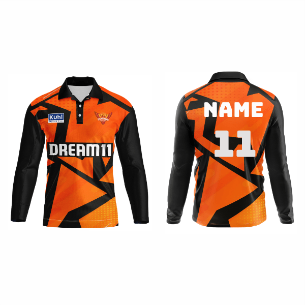 Next Print Ipl Hyderabad Printed Polo Collar full sleeves Jersey - Next Print