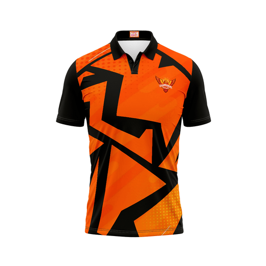 Next Print Ipl Hyderabad Printed Polo Collar Half Sleeves Jersey - Next Print