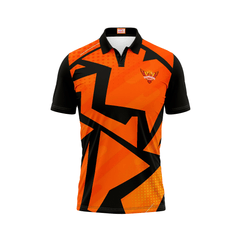 Next Print Ipl Hyderabad Printed Polo Collar Half Sleeves Jersey - Next Print