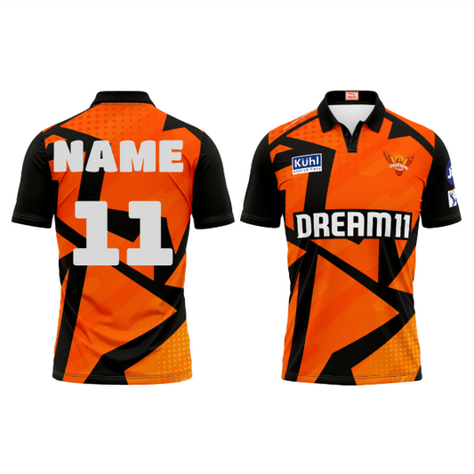 Next Print Ipl Hyderabad Printed Polo Collar HALF SLEEVES Jersey - Next Print