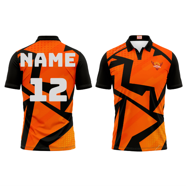 Next Print Ipl Hyderabad Printed Polo Collar Half Sleeves Jersey - Next Print