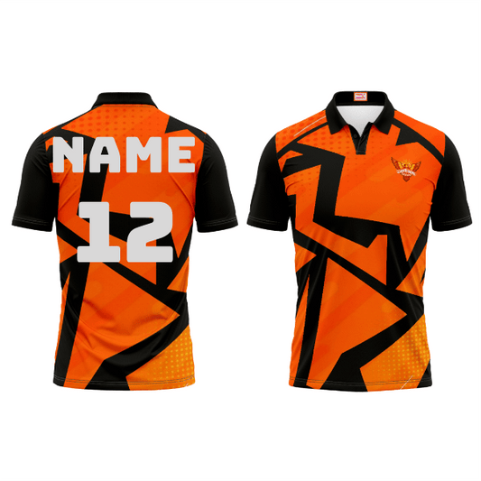 Next Print Ipl Hyderabad Printed Polo Collar Half Sleeves Jersey - Next Print
