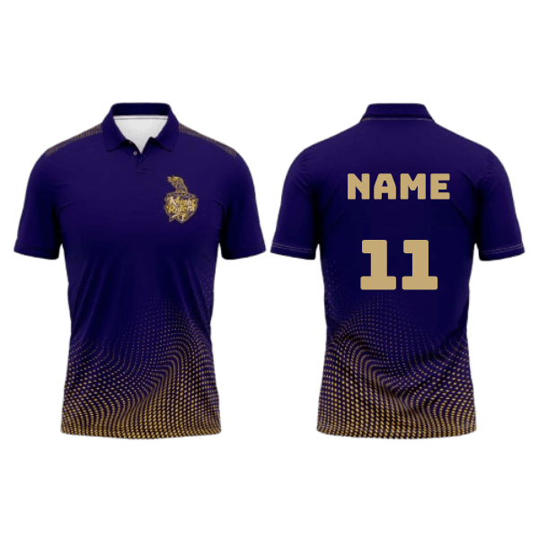Next Print Ipl Kolkata Printed Polo Collar Jersey. - Next Print