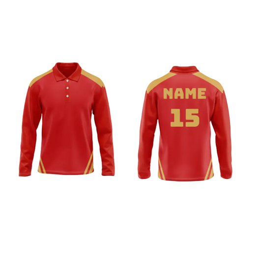 Next Print Ipl Punjab Customisable Polo neck jersey - Next Print