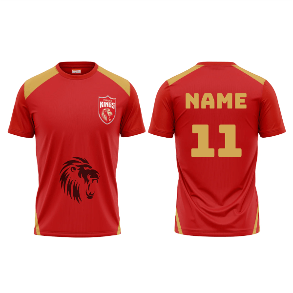 Next Print Ipl Punjab Customisable round neck jersey - Next Print