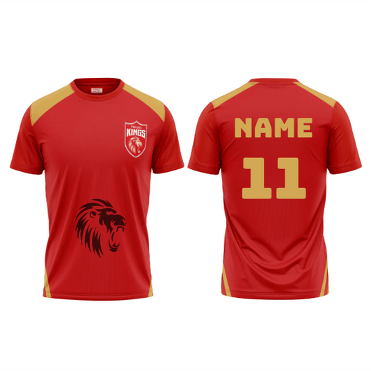 Next Print Ipl Punjab Customisable round neck jersey - Next Print