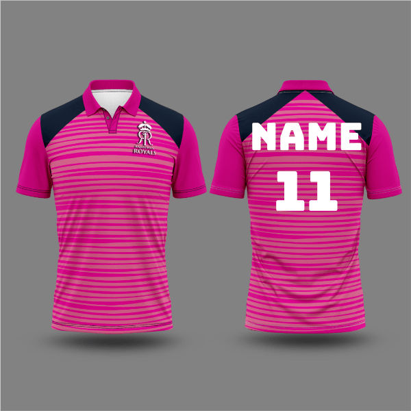 Next Print Ipl Rajasthan Printed Polo Collar Jersey. - Next Print