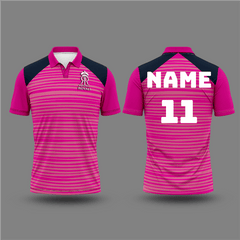 Next Print Ipl Rajasthan Printed Polo Collar Jersey. - Next Print