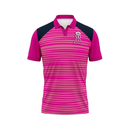 Next Print Ipl Rajasthan Printed Polo Collar Jersey. - Next Print