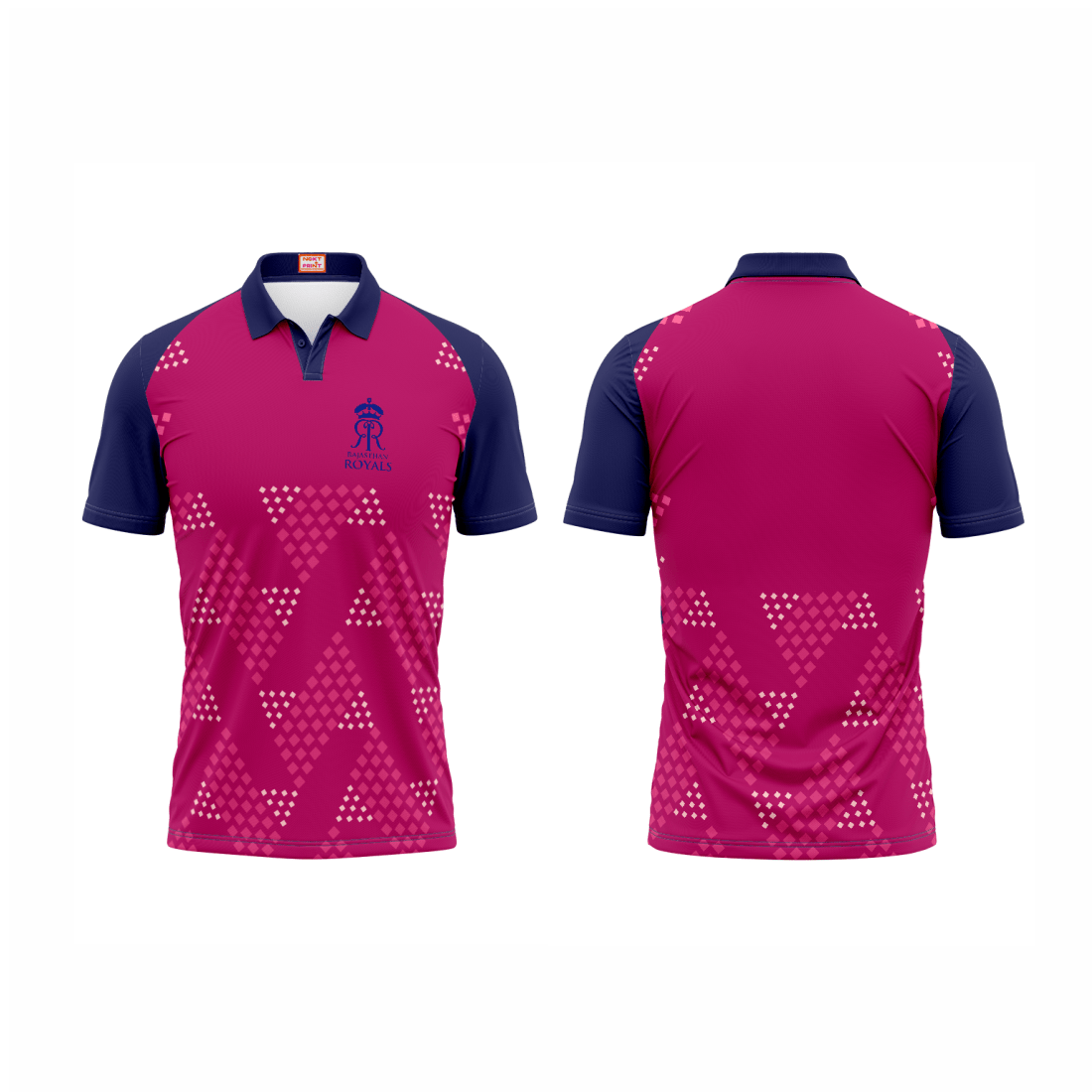 Next Print Ipl Rajasthan Royals Printed Polo Collar Jersey - Next Print