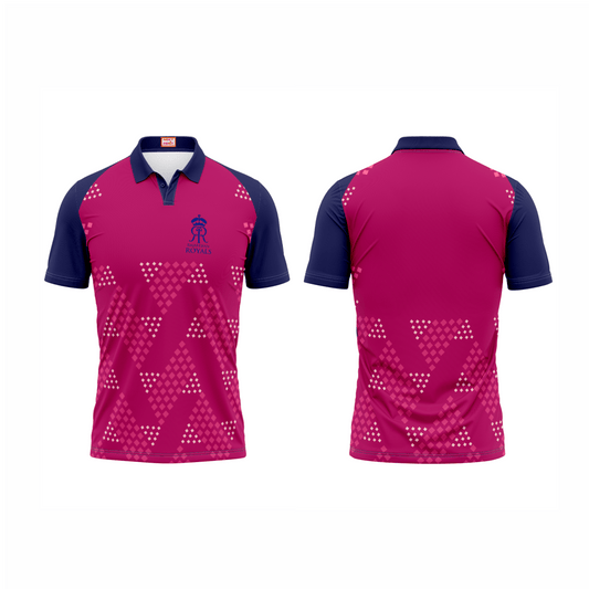 Next Print Ipl Rajasthan Royals Printed Polo Collar Jersey - Next Print