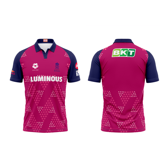 Next Print Ipl Rajasthan Royals Printed Polo Collar Jersey - Next Print