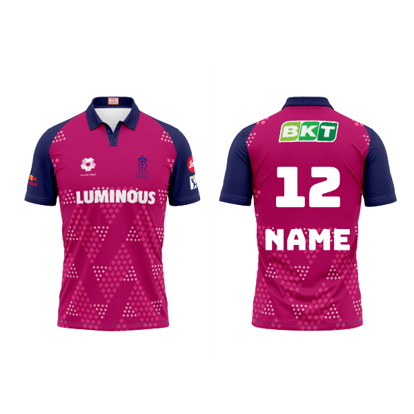 Next Print Ipl Rajasthan Royals Printed Polo Collar Jersey - Next Print