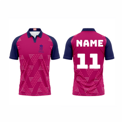 Next Print Ipl Rajasthan Royals Printed Polo Collar Jersey - Next Print