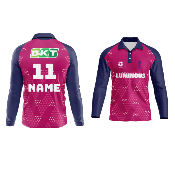 Next Print Ipl Rajasthan Royals Printed polo collar Jersey - Next Print