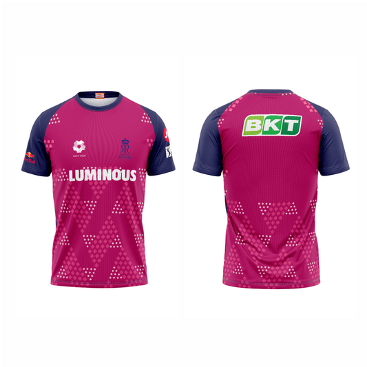 Next Print Ipl Rajasthan Royals Printed Round Neck Jersey - Next Print