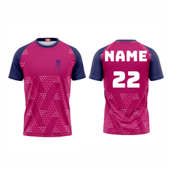 Next Print Ipl Rajasthan Royals Printed Round Neck Jersey - Next Print