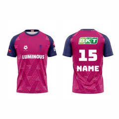 Next Print Ipl Rajasthan Royals Printed Round Neck Jersey - Next Print